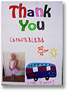 Abbey's thank-you card