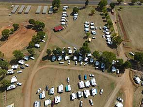 Aerial view of ACC Chairman's Muster at Kingaroy