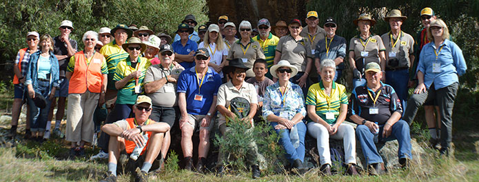 Members of the Australian Caravan Club pose for the camera during their successful Chairman's Muster