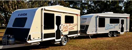 Avida caravans ... will soon be a familiar sight on Australian highways and byways