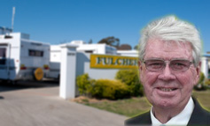 Caravan industry stalwart Alex Fulcher who will retire this month.