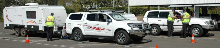 Caravans undergo safety checks in Bundaberg