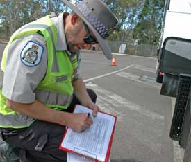 Queensland Transport compliance inspector