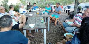 Campers enjoy Happy Hour at Silver Wattle