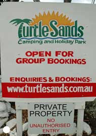Turtle Sands sign